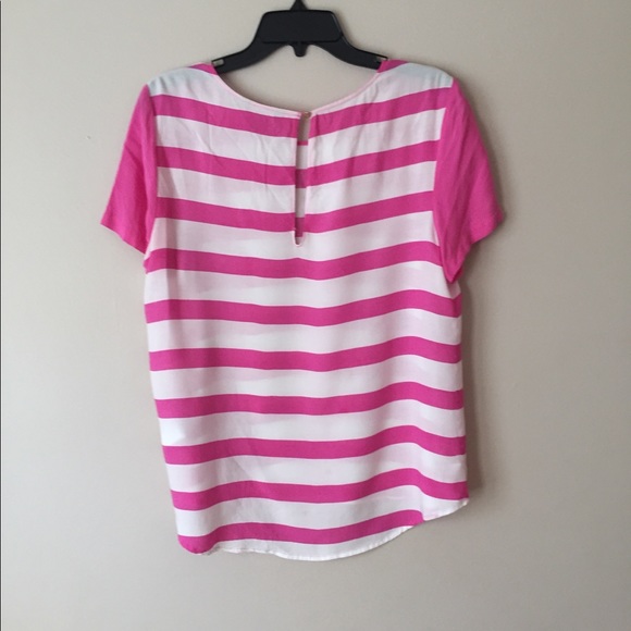 Banana Republic Pink/White Striped Flowy Top - Picture 2 of 7